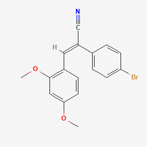 molecular formula C17H14BrNO2 B5296940 2-(4-bromophenyl)-3-(2,4-dimethoxyphenyl)acrylonitrile 