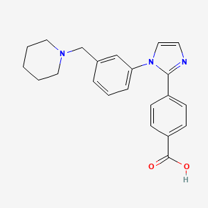 molecular formula C22H23N3O2 B5296943 4-{1-[3-(piperidin-1-ylmethyl)phenyl]-1H-imidazol-2-yl}benzoic acid 
