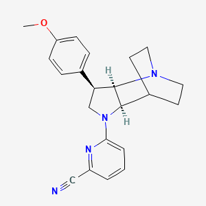 molecular formula C22H24N4O B5296946 6-[(3R*,3aR*,7aR*)-3-(4-methoxyphenyl)hexahydro-4,7-ethanopyrrolo[3,2-b]pyridin-1(2H)-yl]pyridine-2-carbonitrile 