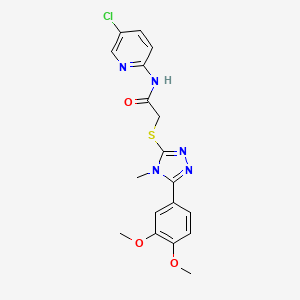 molecular formula C18H18ClN5O3S B5296953 N-(5-chloro-2-pyridinyl)-2-{[5-(3,4-dimethoxyphenyl)-4-methyl-4H-1,2,4-triazol-3-yl]thio}acetamide 