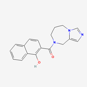 molecular formula C18H17N3O2 B5296960 2-(6,7-dihydro-5H-imidazo[1,5-a][1,4]diazepin-8(9H)-ylcarbonyl)-1-naphthol 