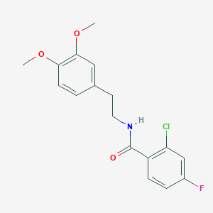 molecular formula C17H17ClFNO3 B5297038 2-chloro-N-[2-(3,4-dimethoxyphenyl)ethyl]-4-fluorobenzamide 