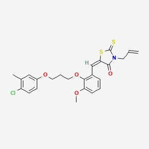 molecular formula C24H24ClNO4S2 B5297059 3-allyl-5-{2-[3-(4-chloro-3-methylphenoxy)propoxy]-3-methoxybenzylidene}-2-thioxo-1,3-thiazolidin-4-one 