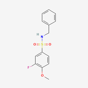 molecular formula C14H14FNO3S B5297091 N-benzyl-3-fluoro-4-methoxybenzenesulfonamide 
