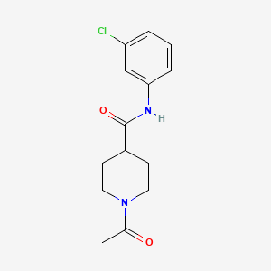 molecular formula C14H17ClN2O2 B5297097 1-acetyl-N-(3-chlorophenyl)-4-piperidinecarboxamide 
