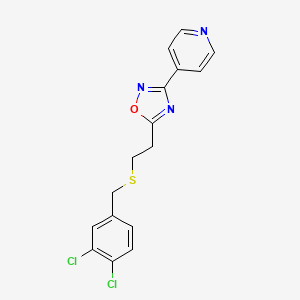 4-(5-{2-[(3,4-dichlorobenzyl)thio]ethyl}-1,2,4-oxadiazol-3-yl)pyridine