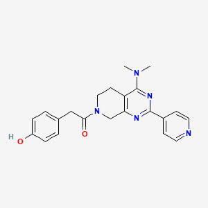 molecular formula C22H23N5O2 B5297127 4-{2-[4-(dimethylamino)-2-(4-pyridinyl)-5,8-dihydropyrido[3,4-d]pyrimidin-7(6H)-yl]-2-oxoethyl}phenol 