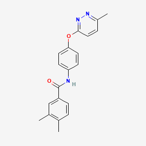 molecular formula C20H19N3O2 B5297134 3,4-dimethyl-N-{4-[(6-methyl-3-pyridazinyl)oxy]phenyl}benzamide 