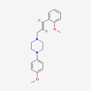 molecular formula C21H26N2O2 B5297153 1-(4-methoxyphenyl)-4-[3-(2-methoxyphenyl)-2-propen-1-yl]piperazine 