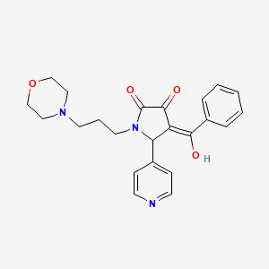 molecular formula C23H25N3O4 B5297187 4-benzoyl-3-hydroxy-1-[3-(4-morpholinyl)propyl]-5-(4-pyridinyl)-1,5-dihydro-2H-pyrrol-2-one 