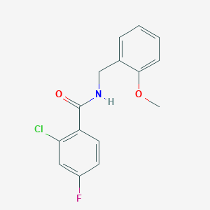 molecular formula C15H13ClFNO2 B5297196 2-chloro-4-fluoro-N-(2-methoxybenzyl)benzamide 