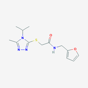 molecular formula C13H18N4O2S B5297197 N-(2-furylmethyl)-2-[(4-isopropyl-5-methyl-4H-1,2,4-triazol-3-yl)thio]acetamide 