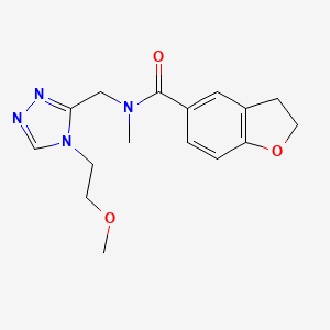 molecular formula C16H20N4O3 B5297250 N-{[4-(2-methoxyethyl)-4H-1,2,4-triazol-3-yl]methyl}-N-methyl-2,3-dihydro-1-benzofuran-5-carboxamide 
