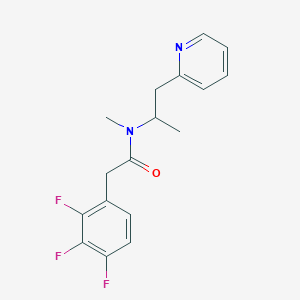 molecular formula C17H17F3N2O B5297265 N-methyl-N-(1-methyl-2-pyridin-2-ylethyl)-2-(2,3,4-trifluorophenyl)acetamide 