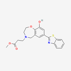 molecular formula C20H20N2O4S B5297270 methyl 3-[7-(1,3-benzothiazol-2-yl)-9-hydroxy-2,3-dihydro-1,4-benzoxazepin-4(5H)-yl]propanoate 