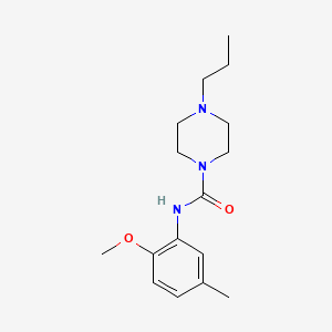 molecular formula C16H25N3O2 B5297271 N-(2-methoxy-5-methylphenyl)-4-propyl-1-piperazinecarboxamide 