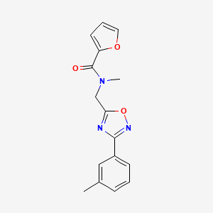 molecular formula C16H15N3O3 B5297284 N-methyl-N-{[3-(3-methylphenyl)-1,2,4-oxadiazol-5-yl]methyl}-2-furamide 