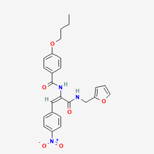 4-butoxy-N-[1-{[(2-furylmethyl)amino]carbonyl}-2-(4-nitrophenyl)vinyl]benzamide