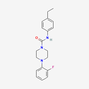 molecular formula C19H22FN3O B5297308 N-(4-ethylphenyl)-4-(2-fluorophenyl)-1-piperazinecarboxamide 