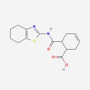 molecular formula C15H18N2O3S B5297325 6-[(4,5,6,7-tetrahydro-1,3-benzothiazol-2-ylamino)carbonyl]-3-cyclohexene-1-carboxylic acid 