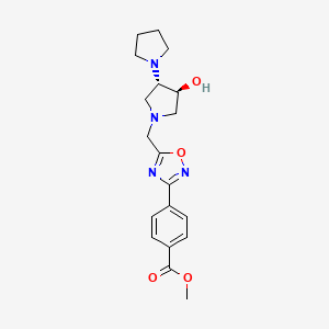 molecular formula C19H24N4O4 B5297336 methyl 4-(5-{[(3'S*,4'S*)-4'-hydroxy-1,3'-bipyrrolidin-1'-yl]methyl}-1,2,4-oxadiazol-3-yl)benzoate 