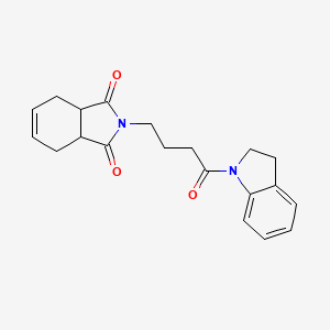 molecular formula C20H22N2O3 B5297355 2-[4-(2,3-dihydro-1H-indol-1-yl)-4-oxobutyl]-3a,4,7,7a-tetrahydro-1H-isoindole-1,3(2H)-dione 