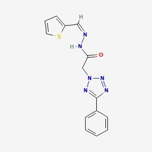 molecular formula C14H12N6OS B5297359 2-(5-phenyl-2H-tetrazol-2-yl)-N'-(2-thienylmethylene)acetohydrazide 
