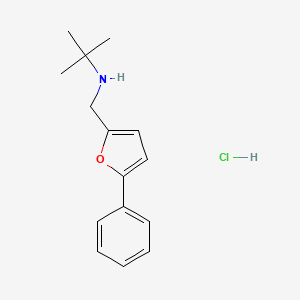 molecular formula C15H20ClNO B5297364 tert-butyl[(5-phenyl-2-furyl)methyl]amine hydrochloride 