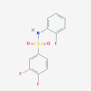 molecular formula C12H8F3NO2S B5297381 3,4-difluoro-N-(2-fluorophenyl)benzenesulfonamide 