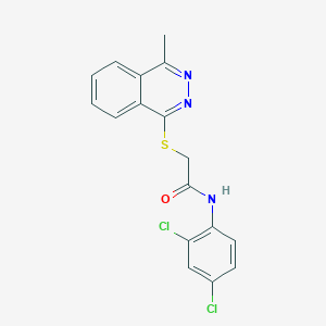 molecular formula C17H13Cl2N3OS B5297384 N-(2,4-dichlorophenyl)-2-[(4-methyl-1-phthalazinyl)thio]acetamide 
