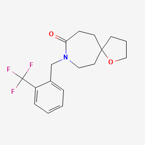 molecular formula C17H20F3NO2 B5297394 8-[2-(trifluoromethyl)benzyl]-1-oxa-8-azaspiro[4.6]undecan-9-one 