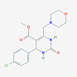 molecular formula C17H20ClN3O4 B5297414 methyl 4-(4-chlorophenyl)-6-(4-morpholinylmethyl)-2-oxo-1,2,3,4-tetrahydro-5-pyrimidinecarboxylate 