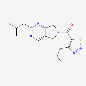 molecular formula C16H21N5OS B5297418 2-isobutyl-6-[(4-propyl-1,2,3-thiadiazol-5-yl)carbonyl]-6,7-dihydro-5H-pyrrolo[3,4-d]pyrimidine 