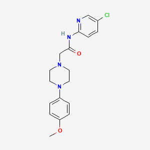 molecular formula C18H21ClN4O2 B5297424 N-(5-chloro-2-pyridinyl)-2-[4-(4-methoxyphenyl)-1-piperazinyl]acetamide 