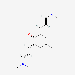 molecular formula C17H26N2O B5297474 2,6-bis[3-(dimethylamino)-2-propen-1-ylidene]-4-methylcyclohexanone 