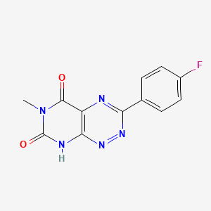 molecular formula C12H8FN5O2 B5297495 3-(4-fluorophenyl)-6-methylpyrimido[5,4-e][1,2,4]triazine-5,7(6H,8H)-dione 