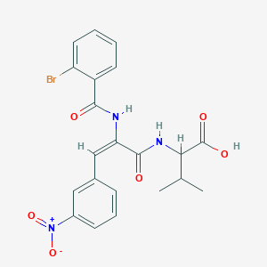 molecular formula C21H20BrN3O6 B5297503 N-[2-[(2-bromobenzoyl)amino]-3-(3-nitrophenyl)acryloyl]valine 