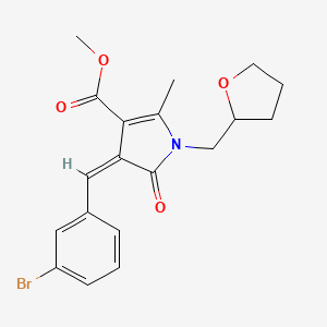 molecular formula C19H20BrNO4 B5297546 methyl 4-(3-bromobenzylidene)-2-methyl-5-oxo-1-(tetrahydro-2-furanylmethyl)-4,5-dihydro-1H-pyrrole-3-carboxylate 