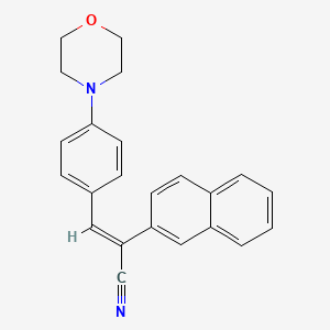 molecular formula C23H20N2O B5297574 3-[4-(4-morpholinyl)phenyl]-2-(2-naphthyl)acrylonitrile 