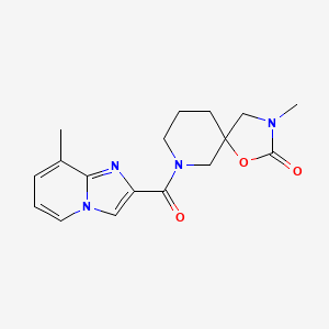 molecular formula C17H20N4O3 B5297590 3-methyl-7-[(8-methylimidazo[1,2-a]pyridin-2-yl)carbonyl]-1-oxa-3,7-diazaspiro[4.5]decan-2-one 