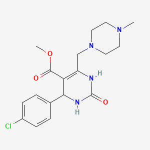 methyl 4-(4-chlorophenyl)-6-[(4-methyl-1-piperazinyl)methyl]-2-oxo-1,2,3,4-tetrahydro-5-pyrimidinecarboxylate