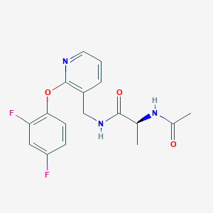 molecular formula C17H17F2N3O3 B5297642 N~2~-acetyl-N~1~-{[2-(2,4-difluorophenoxy)pyridin-3-yl]methyl}-L-alaninamide 