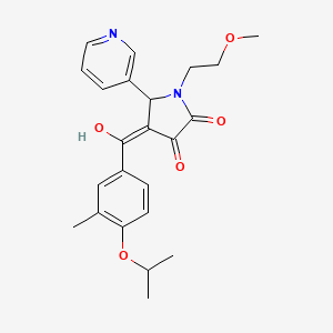 molecular formula C23H26N2O5 B5297665 3-hydroxy-4-(4-isopropoxy-3-methylbenzoyl)-1-(2-methoxyethyl)-5-(3-pyridinyl)-1,5-dihydro-2H-pyrrol-2-one CAS No. 609797-18-4