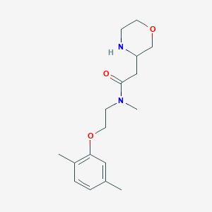 molecular formula C17H26N2O3 B5297668 N-[2-(2,5-dimethylphenoxy)ethyl]-N-methyl-2-(3-morpholinyl)acetamide hydrochloride 