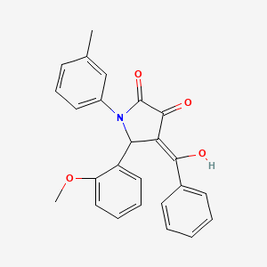 molecular formula C25H21NO4 B5297671 4-benzoyl-3-hydroxy-5-(2-methoxyphenyl)-1-(3-methylphenyl)-1,5-dihydro-2H-pyrrol-2-one 