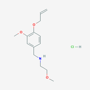 molecular formula C14H22ClNO3 B5297703 N-[4-(allyloxy)-3-methoxybenzyl]-2-methoxyethanamine hydrochloride 