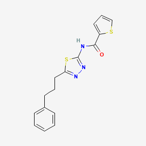molecular formula C16H15N3OS2 B5297706 N-[5-(3-phenylpropyl)-1,3,4-thiadiazol-2-yl]-2-thiophenecarboxamide 