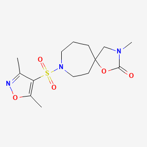 molecular formula C14H21N3O5S B5297750 8-[(3,5-dimethyl-4-isoxazolyl)sulfonyl]-3-methyl-1-oxa-3,8-diazaspiro[4.6]undecan-2-one 