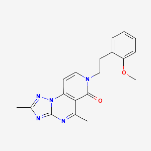 molecular formula C19H19N5O2 B5297758 7-[2-(2-methoxyphenyl)ethyl]-2,5-dimethylpyrido[3,4-e][1,2,4]triazolo[1,5-a]pyrimidin-6(7H)-one 