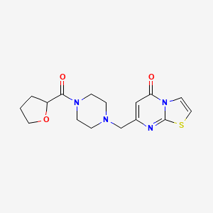 molecular formula C16H20N4O3S B5297782 7-{[4-(tetrahydro-2-furanylcarbonyl)-1-piperazinyl]methyl}-5H-[1,3]thiazolo[3,2-a]pyrimidin-5-one 